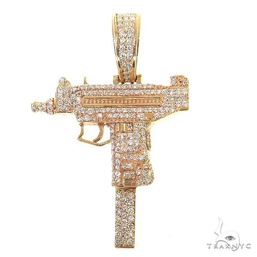 Uzi submachine Gun Diamond Pendant 68880