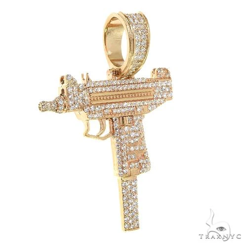 Uzi submachine Gun Diamond Pendant 68880