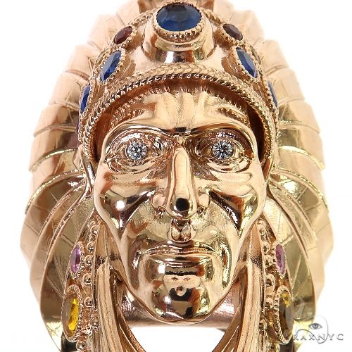 9361-multi-color-sapphire-indian-head-pendant-68885-4.jpg Multi Color Sapphire Indian Head Pendant 68885