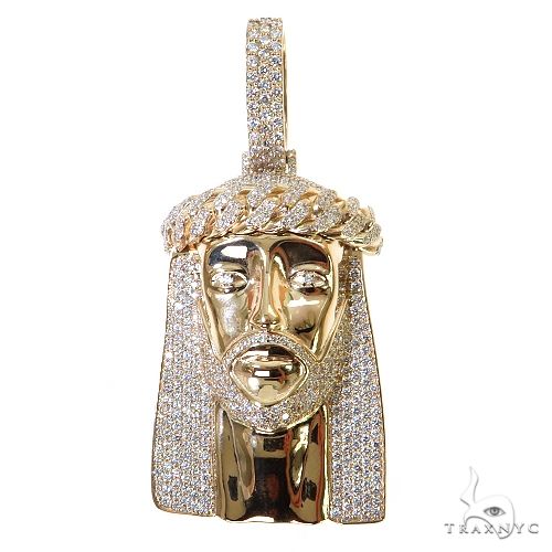 Medium Size Jesus Diamond Pendant 68904