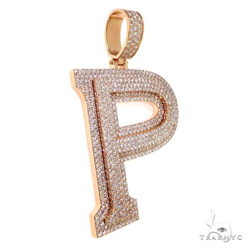 Large Size Diamond Initial Pendant 68919