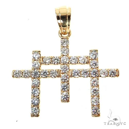 TraxNYC Triple Cross Diamond Pendant  68948