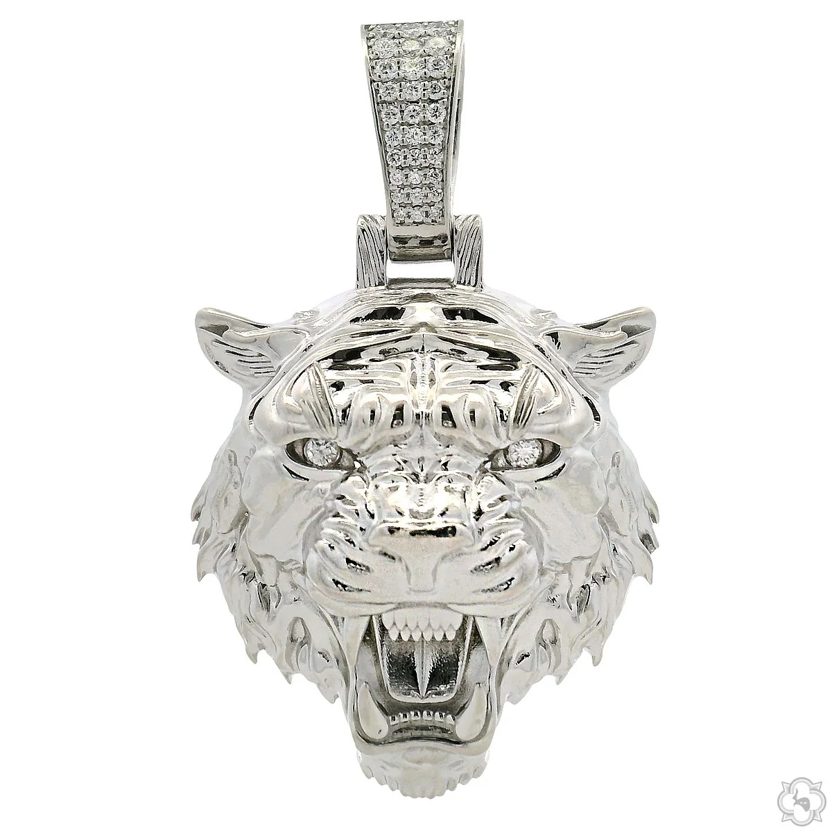 .925 Silver Tiger Head Pendant -Large 68965