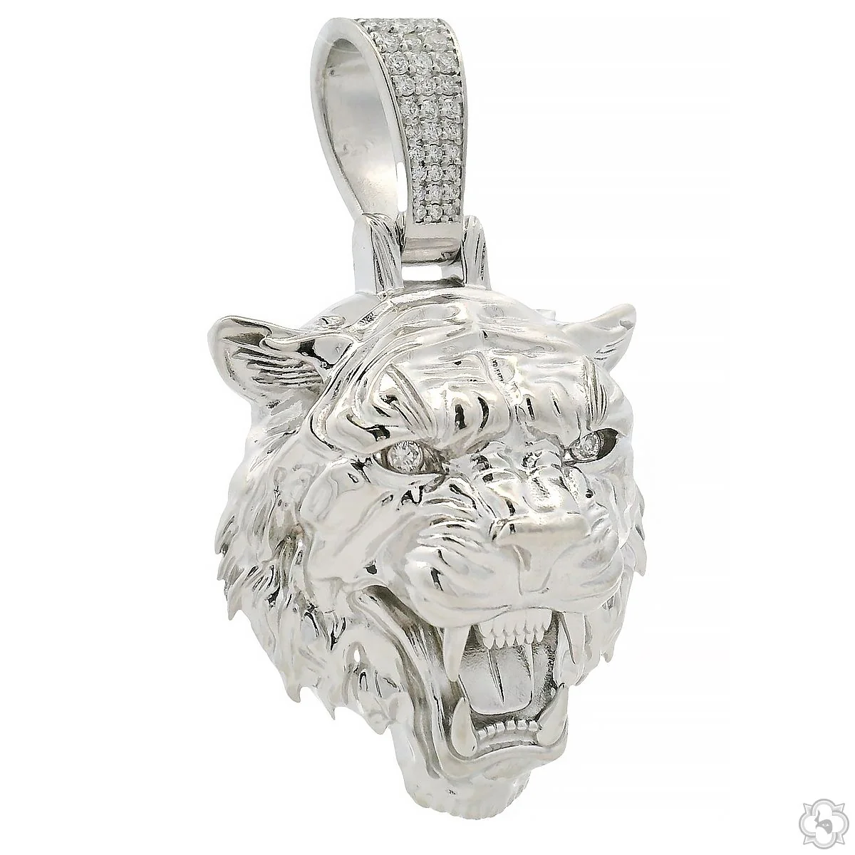.925 Silver Tiger Head Pendant -Large 68965
