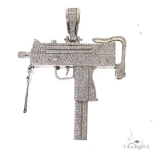 Uzi submachine Gun Diamond Pendant 69001