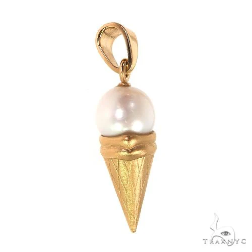 Freshwater Pearl Ice Cream Cone Pendant 69007