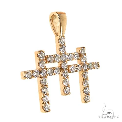TraxNYC Triple Cross Diamond Pendant -Small 69017