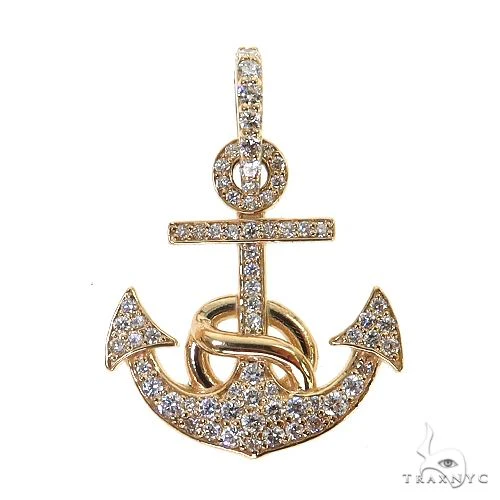 TraxNYC Mini Anchor Diamond Pendant 69027