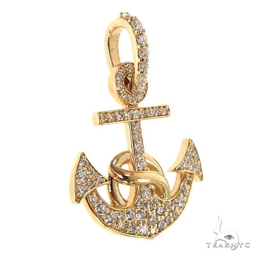 TraxNYC Mini Anchor Diamond Pendant 69027