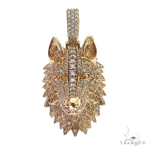 TraxNYC Diamond Wolf Pendant 69045