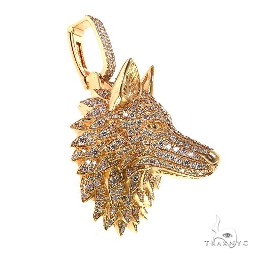 TraxNYC Diamond Wolf Pendant 69045