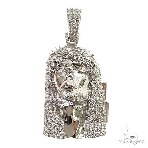 Small Walking on Water Diamond Jesus Pendant .925 Silver 69098