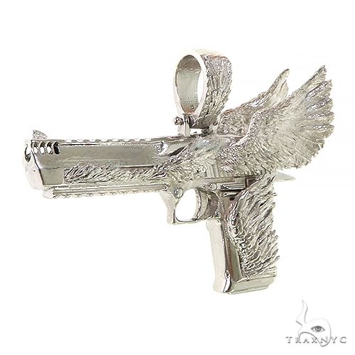 .925 Silver Desert Eagle Gun Pendant Small 69121