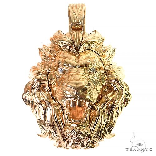 Large Lion Head Pendant With Opening Face Of African Wildlife  69151