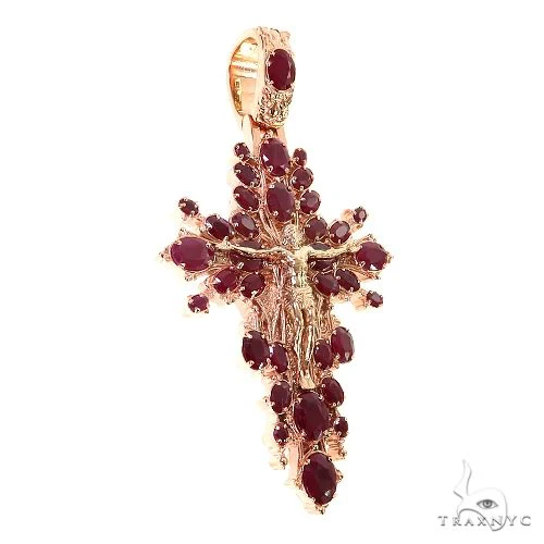Sovereign's Halo Ruby Cross pendant  69182