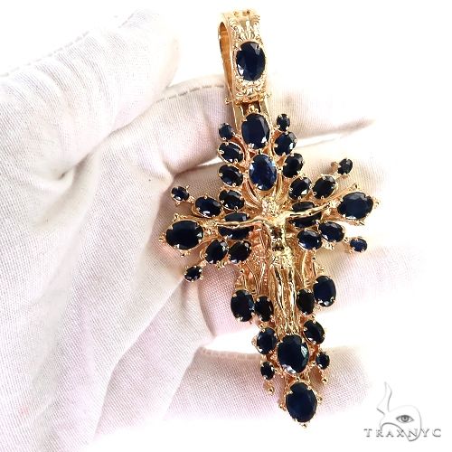 9588-sovereign-s-halo-sapphire-cross-pendant-69405-8.jpg Sovereign's Halo Sapphire Cross pendant 69405