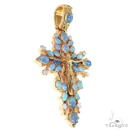 Sovereign's Halo Opal Cross pendant 69449