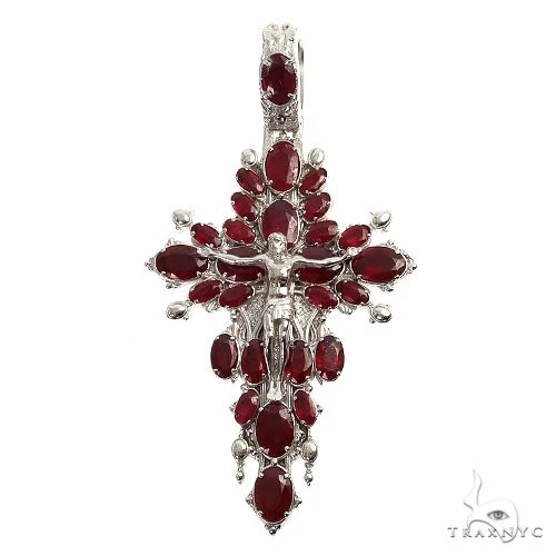Sovereign's Halo Ruby Cross pendant  Mini 69508