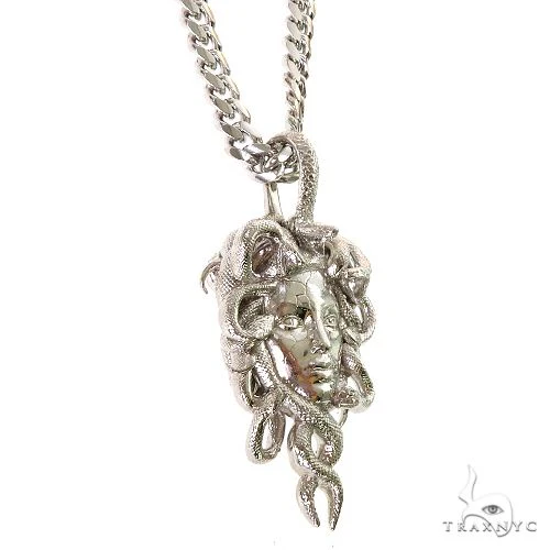 .925 Silver Medusa Pendant Set 69582