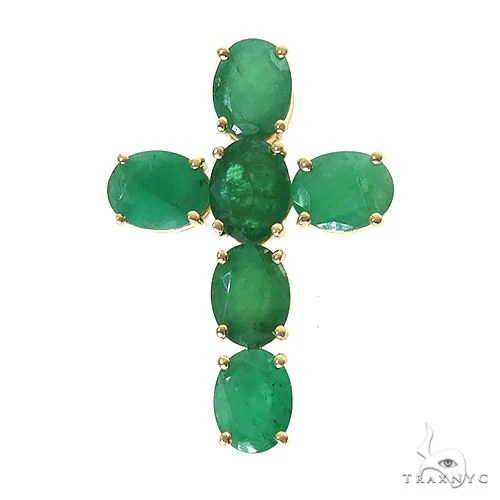 Emerald Enchantment Sacred Cross Pendant 69592