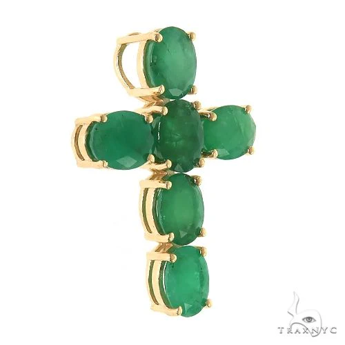 Emerald Enchantment Sacred Cross Pendant 69592