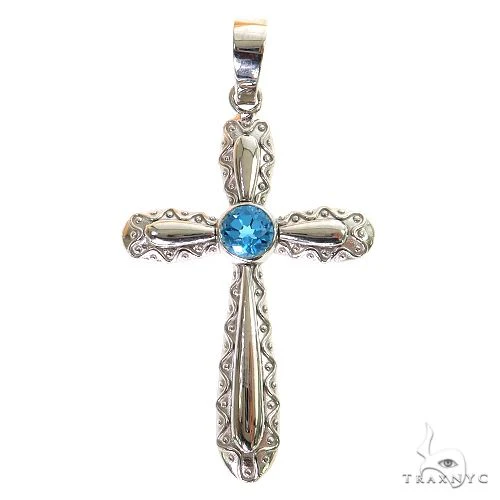 Aqua Aura Sacred Cross Pendant 69601