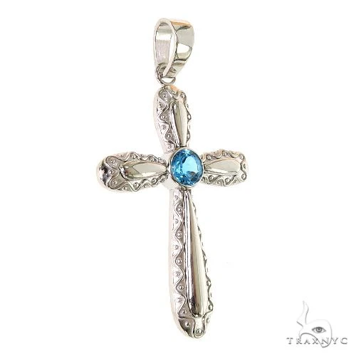 Aqua Aura Sacred Cross Pendant 69601