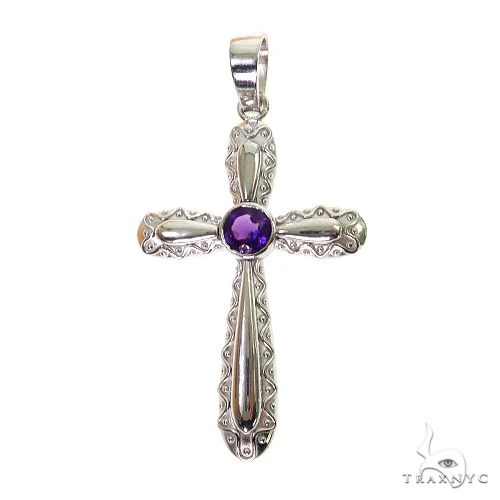 Amethyst Sanctity Cross Pendant 69602