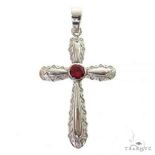 Rhodolite Sanctity Cross Pendant 69603