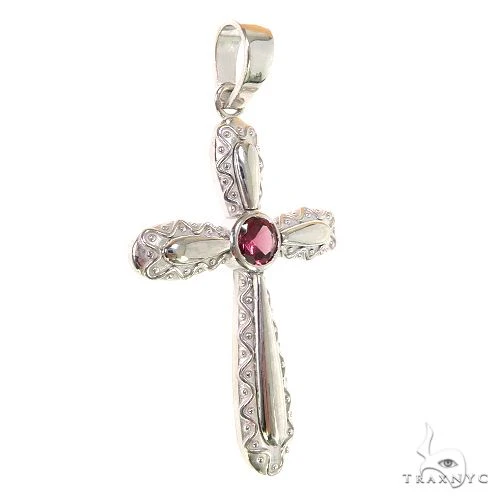 Rhodolite Sanctity Cross Pendant 69603