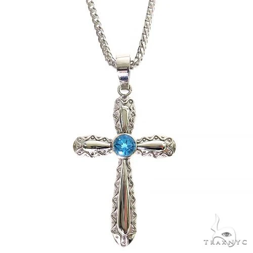 Aqua Aura Sacred Cross Pendant Set 69684
