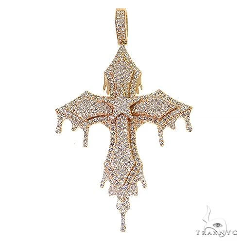 Drip Cross Diamond Pendant 69693