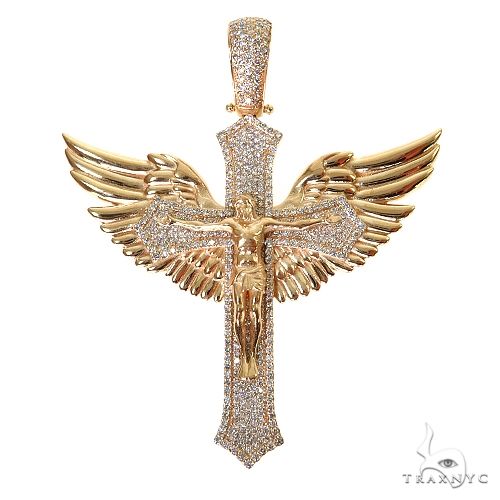 Wings of Faith Diamond Jesus Cross Pendant 69718