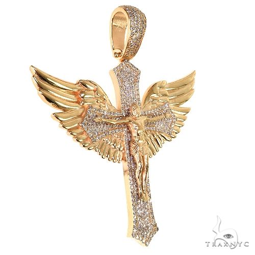 Wings of Faith Diamond Jesus Cross Pendant 69718