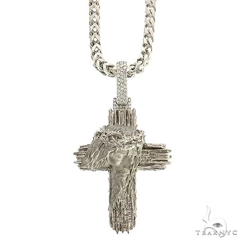 .925 Silver Divine Visage Cross Pendant Collection 69806