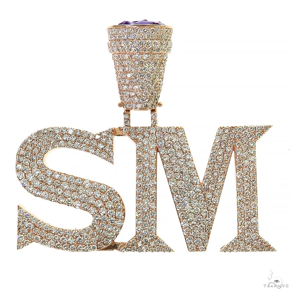 Custom Made Diamond Initial Pendant 69828