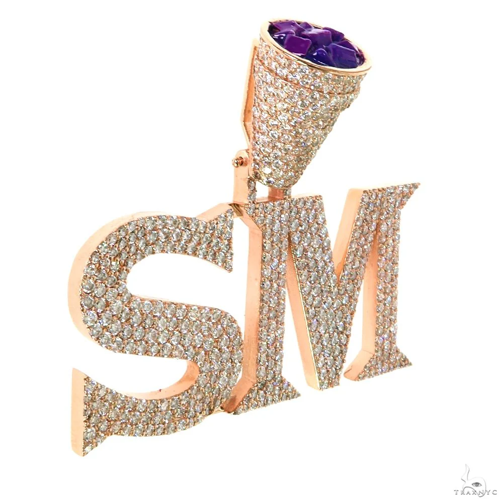 Custom Made Diamond Initial Pendant 69828