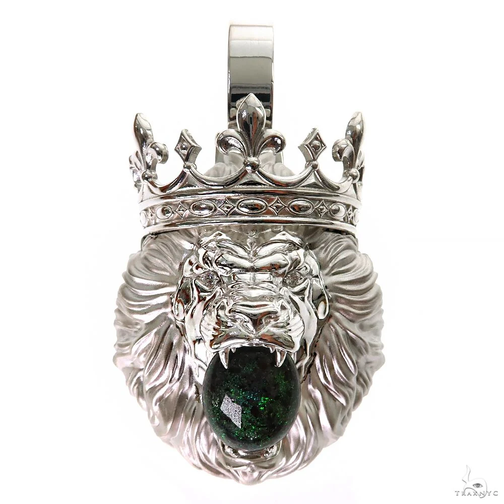 .925 Silver Opal  Lion Pendant 69894