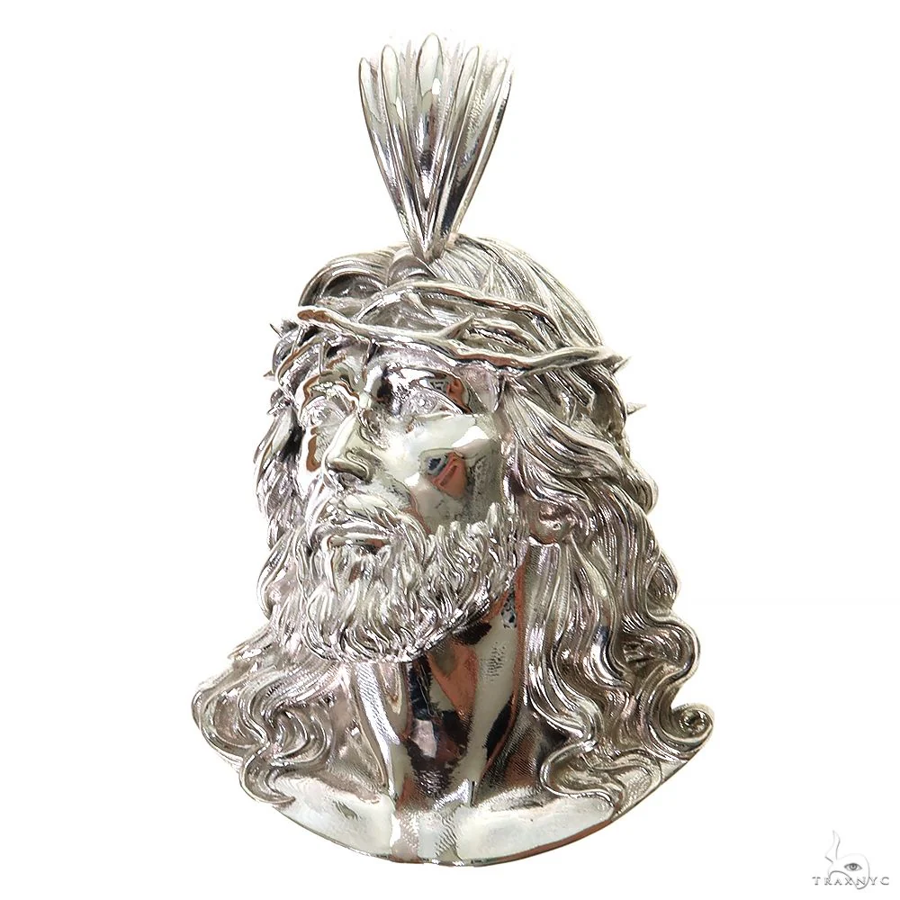 .925 Silver Jesus Pendant Large 69906
