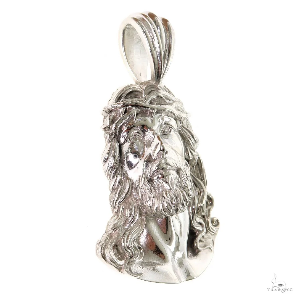 .925 Silver Jesus Pendant Large 69906