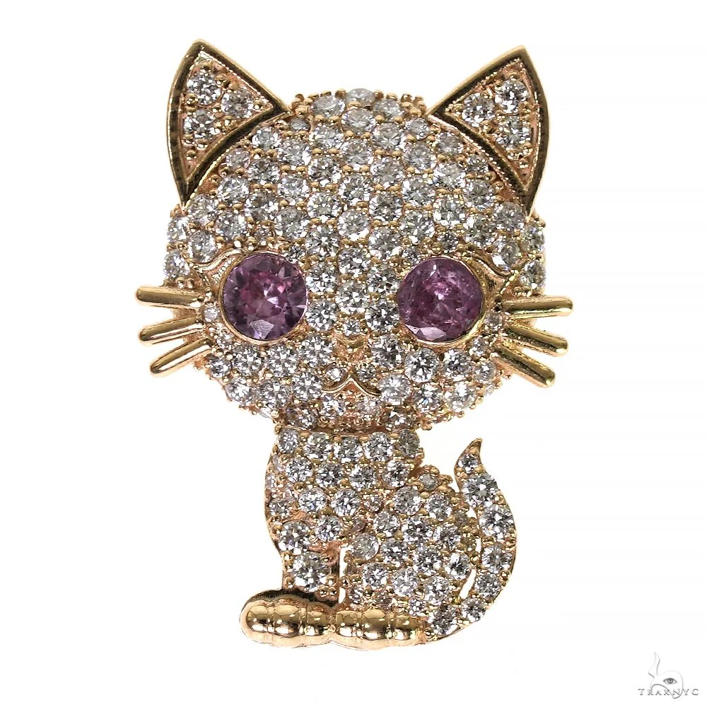 Diamond Kitty Pendant 70046