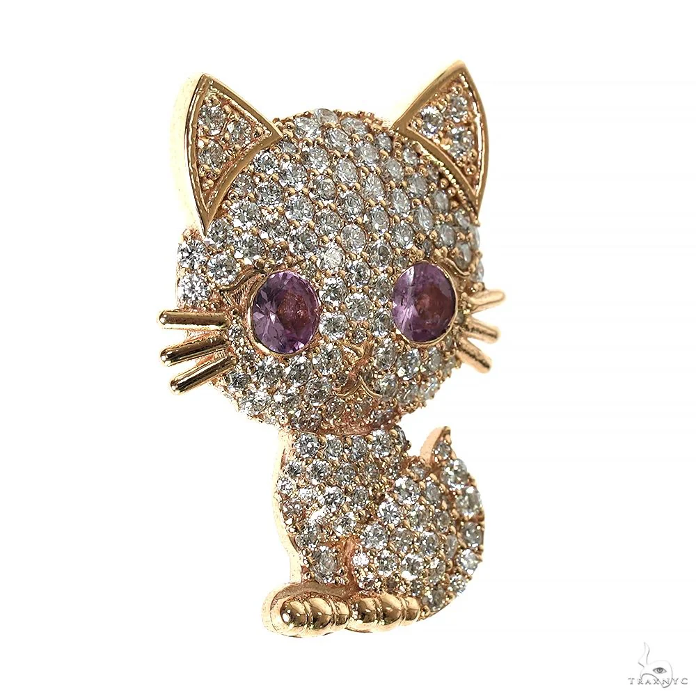 Diamond Kitty Pendant 70046