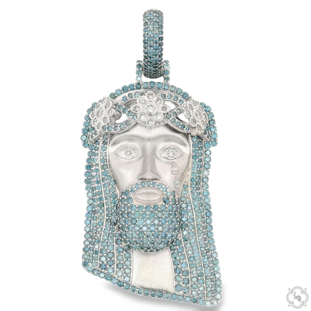 TraxNYC Crowned Jesus Pendant  -Medium 70173