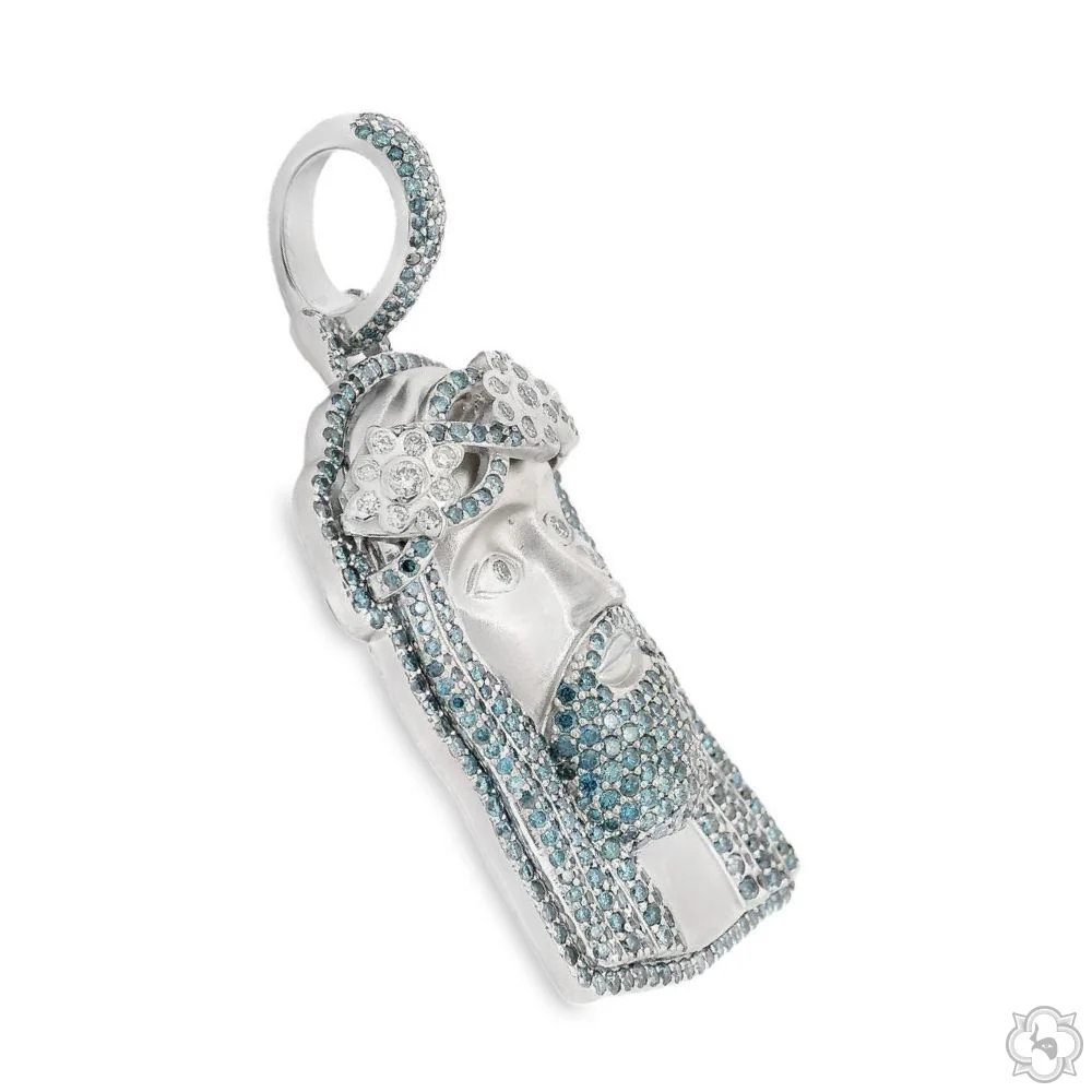 TraxNYC Crowned Jesus Pendant  -Medium 70173