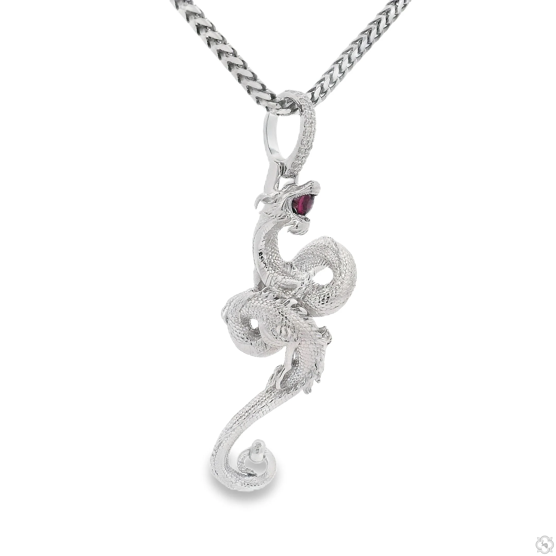 .925 Silver Mini 3D Dragon Pendant Set 70184