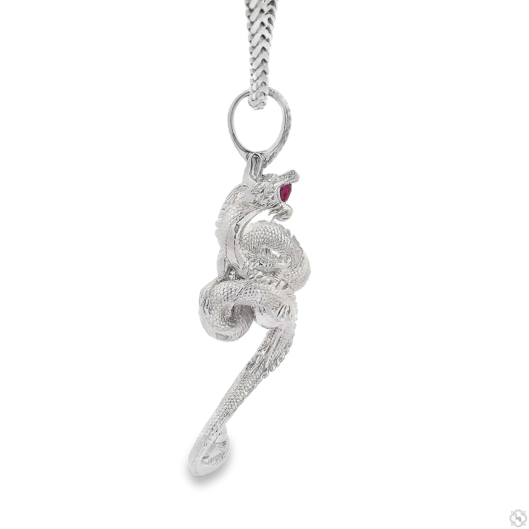 .925 Silver Mini 3D Dragon Pendant Set 70184