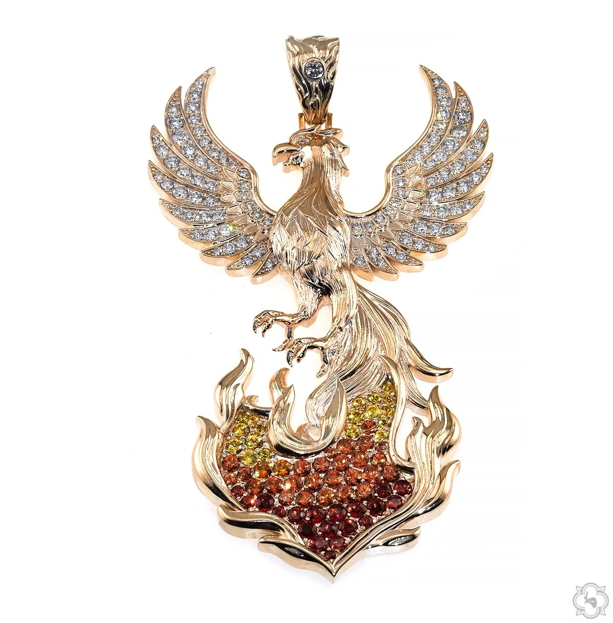 The Phoenix Bird Of Burning Flames Pendant 70535