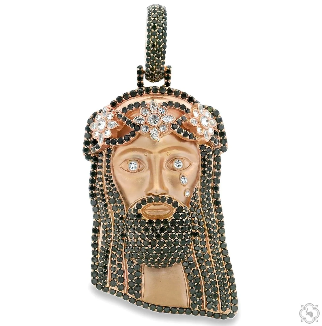 TraxNYC Midnight Crown Jesus Pendant Large 70538