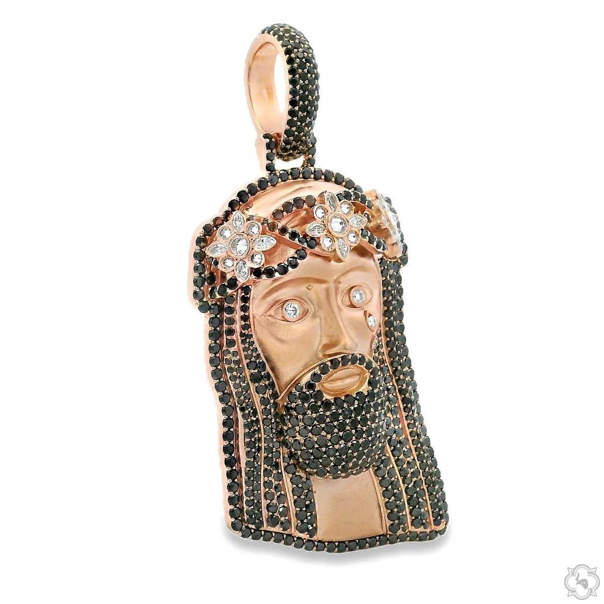 TraxNYC Midnight Crown Jesus Pendant Large 70538