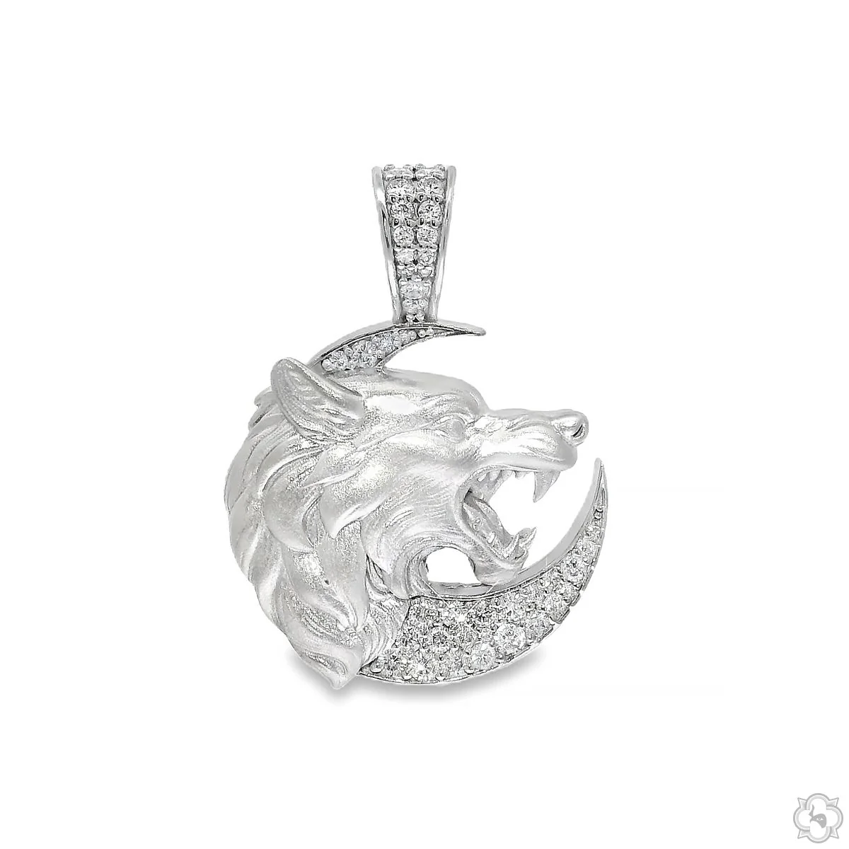 Howling Wolf Diamond Pendant 70645